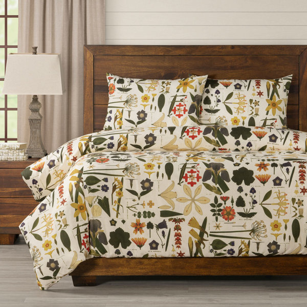 Smithsonian Botanical Print Duvet Cover Set Wayfair